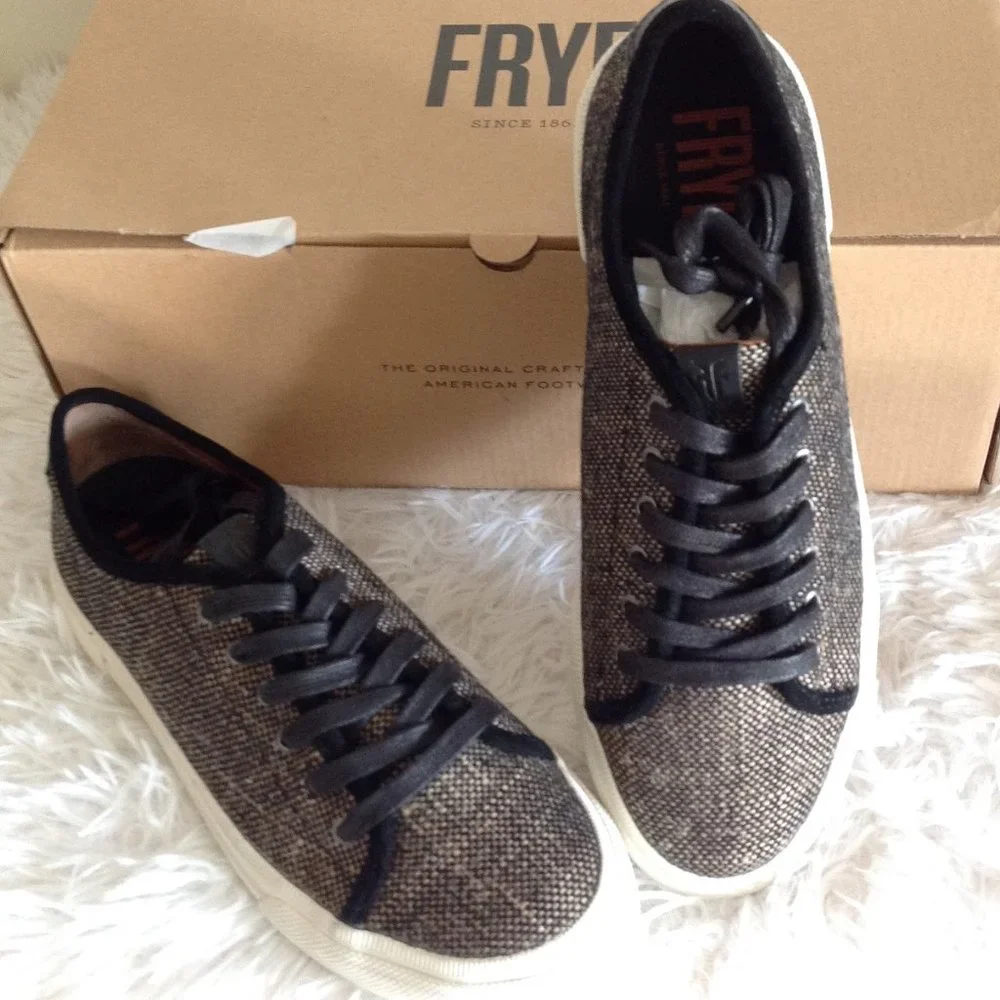 Frye Gia Canvas Low Lace Sneakers - Picture 3 of 12